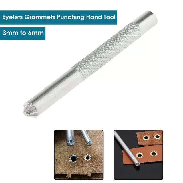 Flor/Estrella Perforadora Mano Herramienta para Fijación Ojales W/O Arandelas
