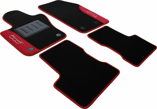 Tapis De Sol Sur Mesure Fiat 500X (depuis 2014) – Antidérapant, Talon Caoutchouc Renforcé, Noir