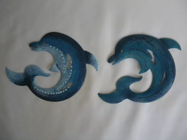 dauphins bondissants en métal bleus avec attache Maison du monde