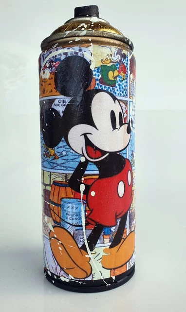Bombe Aérosol Signée SPACO - Graffiti Pop Art Street Art Avec Tintin Et Milou
