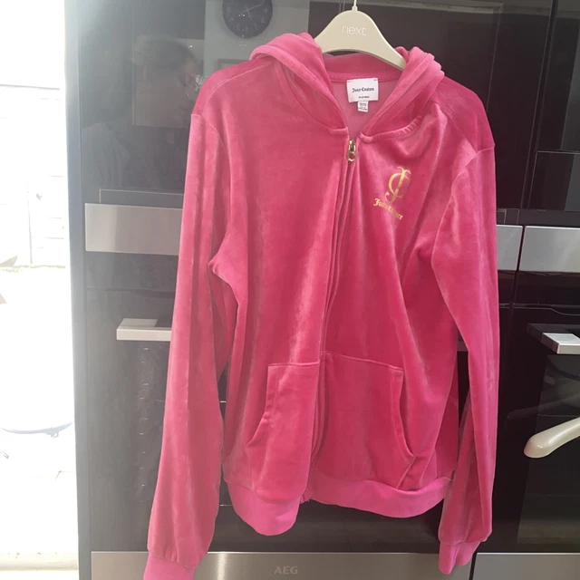 Felpa con cappuccio rosa con cerniera Juicy Couture per ragazze età 12-13