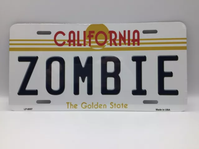 ‘ZOMBIE’ • California • US Car License Number Plate • New