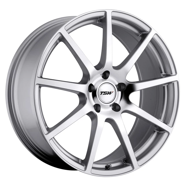 Tsw Snetterton 18X8 5X112 +32Et 72.1Cb Hyper Silver W/ Mirror Cut Lip Wheel