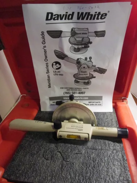 David White Meridian L6-20 Level/ Surveying Unit with Hard Case & Manual