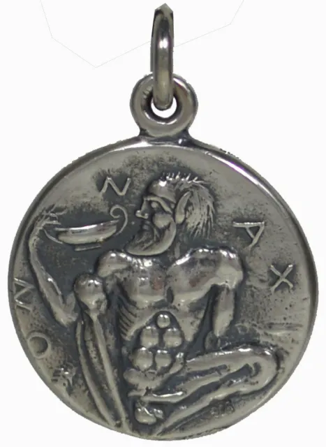 Dionysus Bacchus Satyr Silver Pendant - Phallus - Dionysos God of Wine