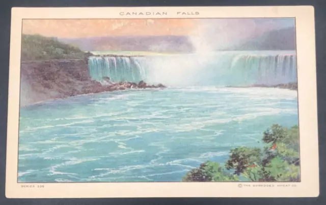 VTG Shredded Wheat Cereal Canadian Falls Scene Postcard Advertising Series 336