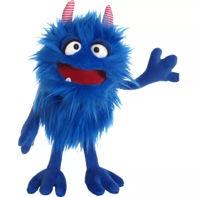Living Puppets Mack Blue Monster Puppet Plush Stuffed Animal 14" World Market