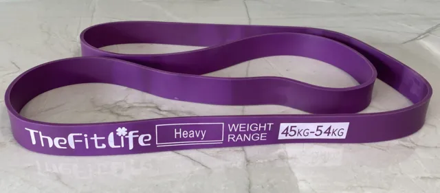 THE FIT LIFE PullUp Band Purple HEAVY 100lbs to 120lbs 45kg to 54kg