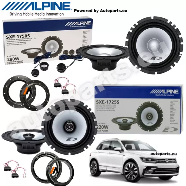 Kit 6 Casse Altoparlanti Alpine Anteriori Posteriori per Volkswagen Tiguan