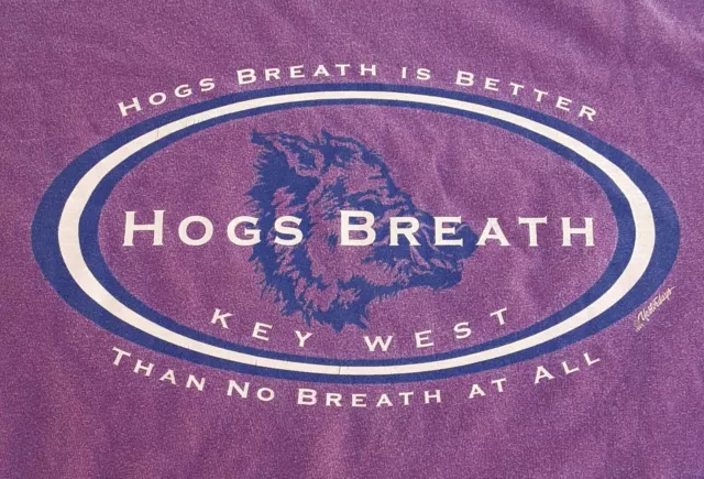 Vintage 1999 Hogs Breath Saloon Key West Florida T Shirt XL