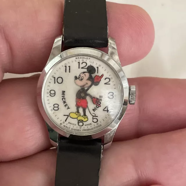 Bradley mickey mouse watch swiss made 62 clearance