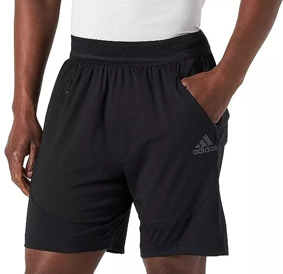 Mens Adidas Shorts 7 inch Running Sports Gym Sports Fitness - Black