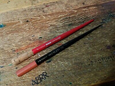 Lot 2 Red EAGLE Cortex Cork Grip Dip Pen & black AW FABER HAMLET 450 Made in USA