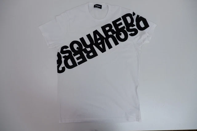Dsquared2 Ds2 Boys T Shirt Top Age 16 Yrs White Logo Print Short Sleeve