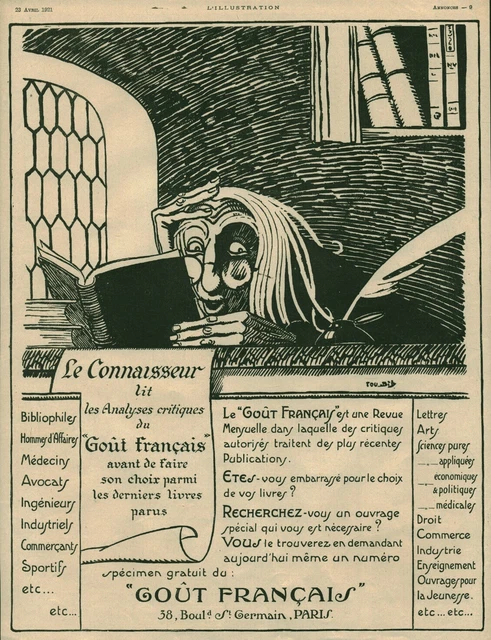 PUBLICITÉ ANCIENNE DESSIN de Cappiello 1981 issue du livre EUR 8,50