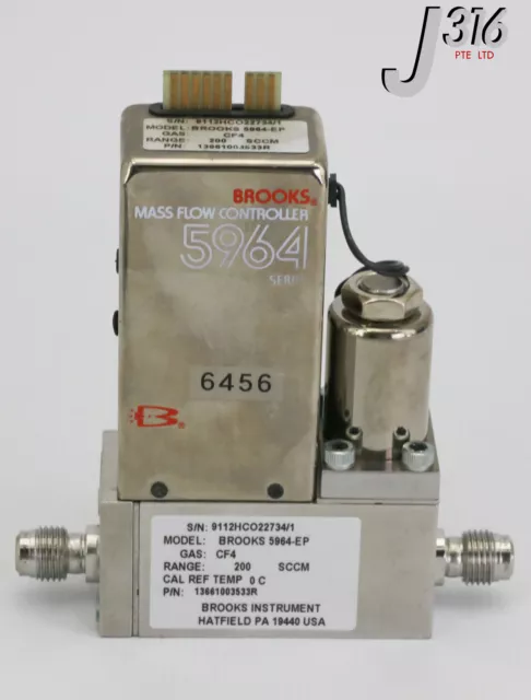 6456 Brooks Mfc, Mass Flow Controller,200 Sccm,Gas Cf4 5964-Ep