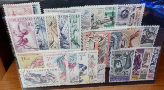 Briefmarken ehm. Tschechoslowakai - Kleines Lot "Sport" (gestempelt)