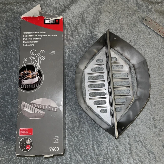 Weber 7403 Char-Basket Charcoal Briquet Holders Grilling Tool For 18" 22"