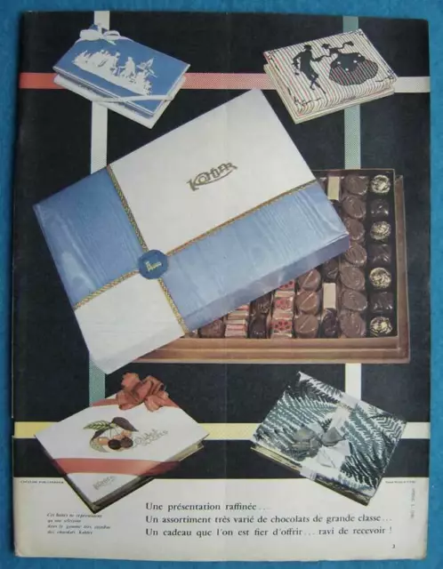 Publicité Papier - Chocolat Kohler de 1957