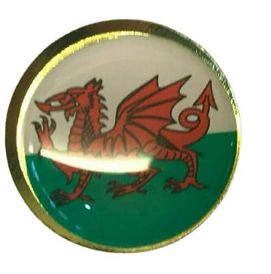 CYMRU / WALES - Welsh Flag Lapel Pin Badges 25mm 1" The Red Dragon FREE P&P