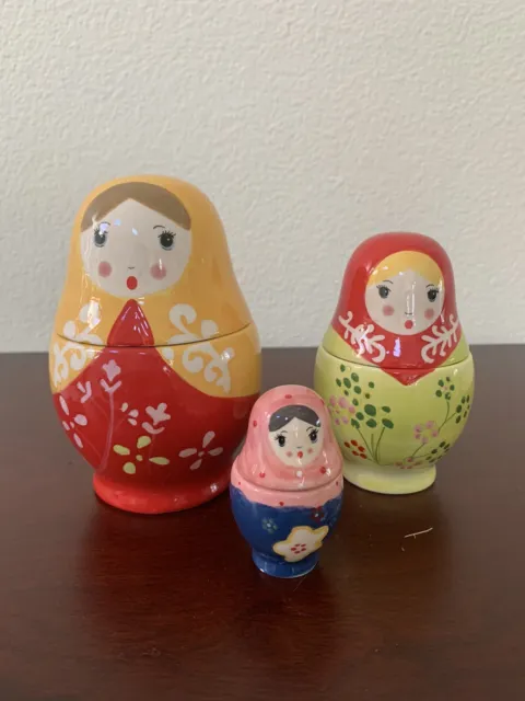 Nesting Doll Measuring Cups White 2009 Fred Russian Matryoshkas Made to  Measure