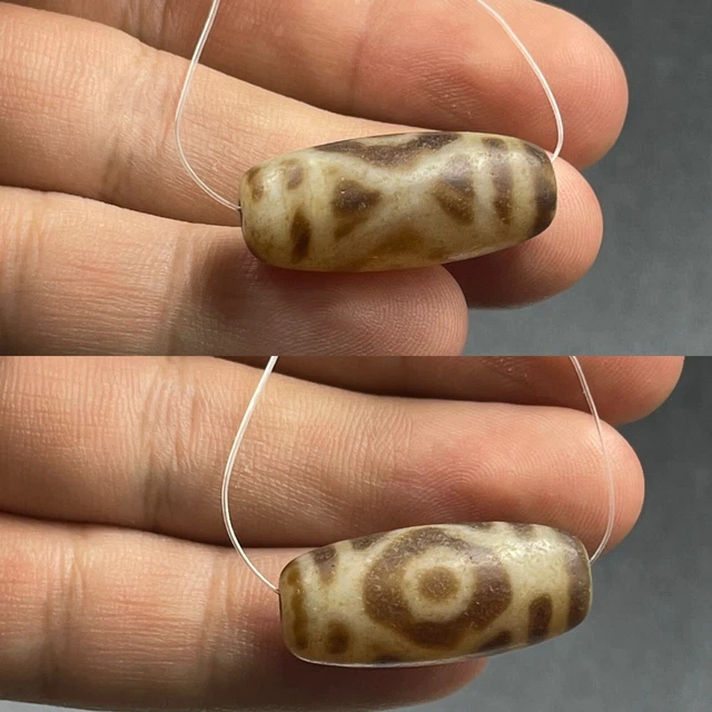 Unique Ancient Tibetan Himalayan rare agate Dzi bead Rare Patina