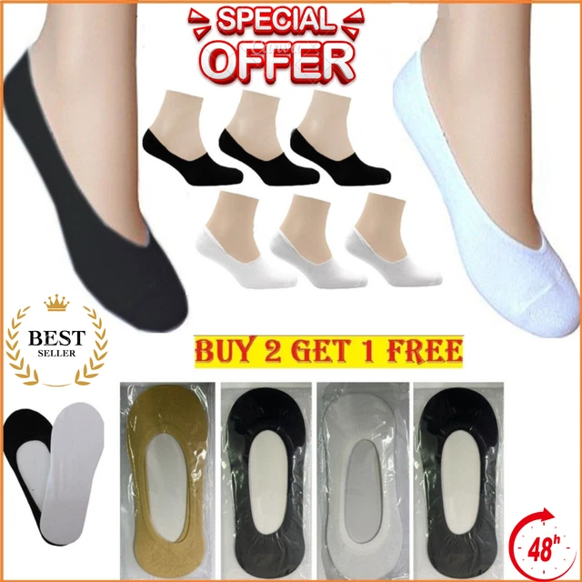 Men's Women's Invisible Cotton Anti Slip Sock Trainer Shoe Liner Ankle Sock UK
