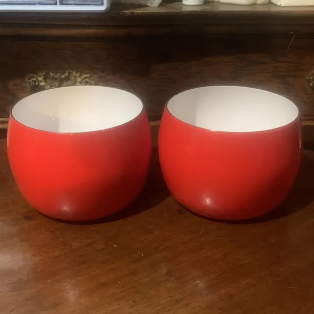 Vintage Set Of 2  Red Dansk French Bowls. Excellent Condition.