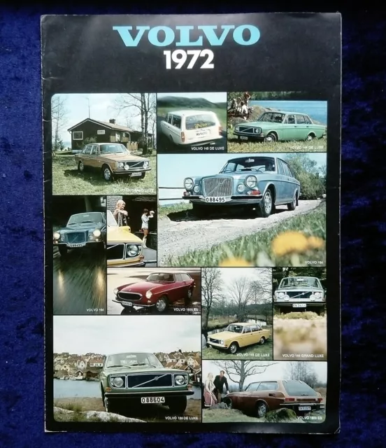 Volvo 142, 144, 145 de Luxe, 164, 164e, 1800 ES Prospekt 1972, 4 Seiten