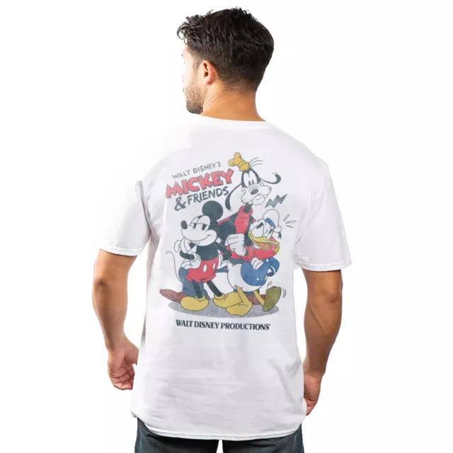 Disney Mens T-shirt Mickey Mouse Classic Top Tee S-2XL Official