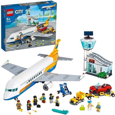 ID LEGO Classique Ville City Aéroport Airline Avion Travailleur Pilote Bleu Id Logo 