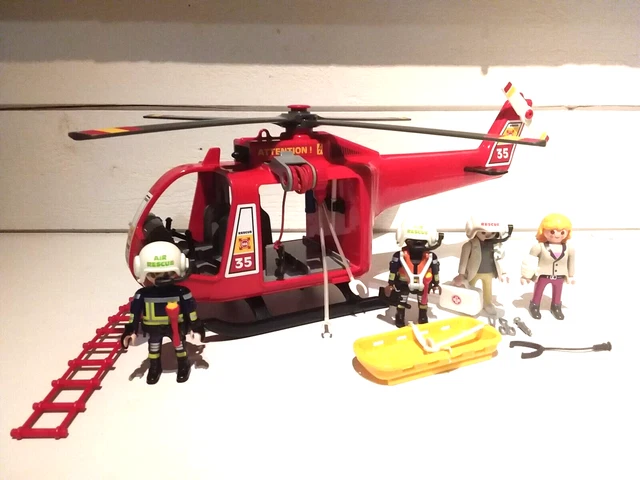 Playmobil Hélicoptère Des Secours - Jeu D'occasion, Parfait Pour Les Enfants