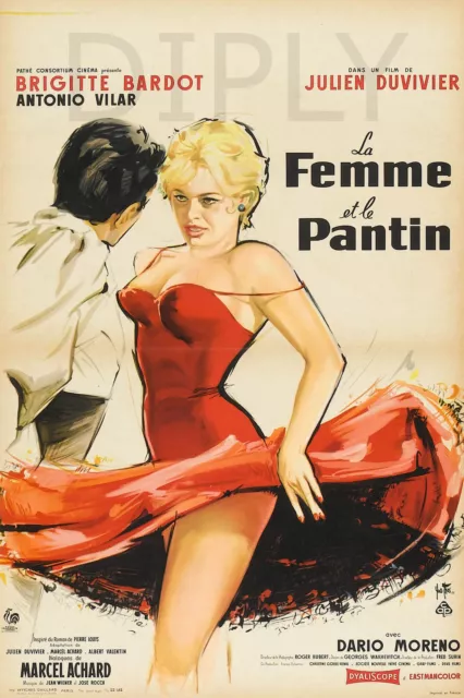 Repro Affiche Deco Cine Femme Pantin Bardot Duvivier Sur Papier 310 Ou 190 Grs