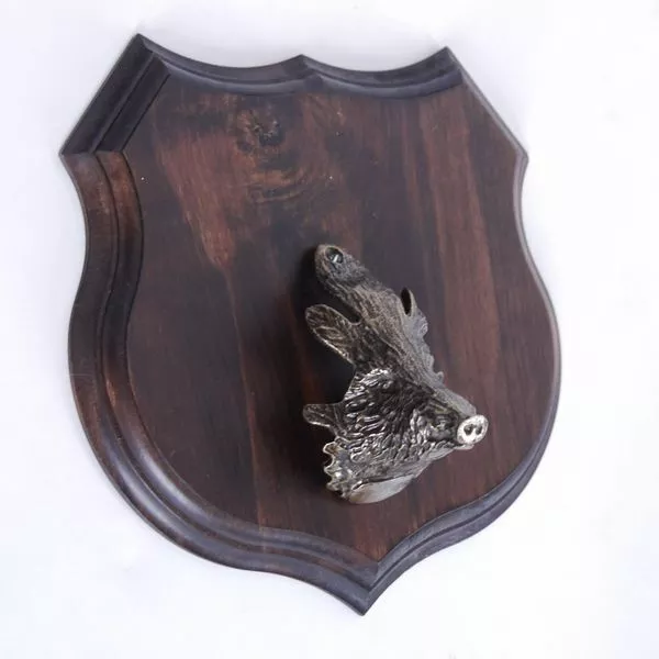 1x Armas Jabalí Escudo de Trofeo Forma de Escudo, Af 19cm, Con Jabalí Cabeza