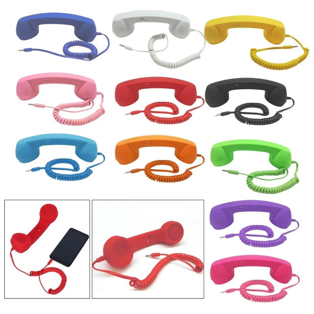 Telephone Vintage Moderne Combiné Téléphone Rétro - Récepteur Vintage Prise 3.5mm Pour Smartphones Combine Prise Jack