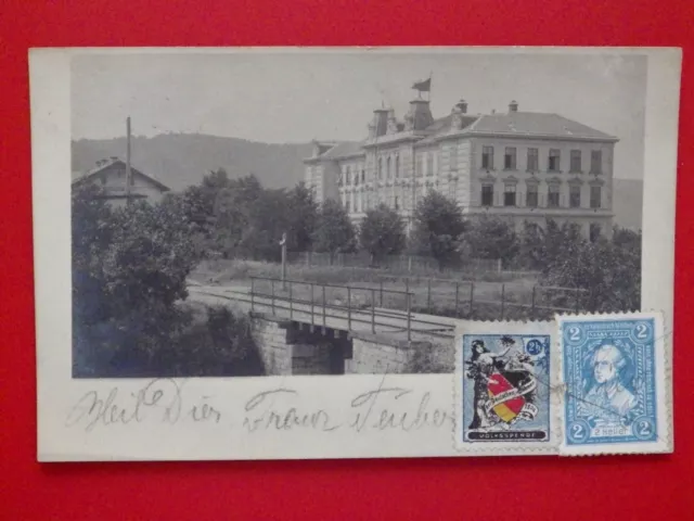 alte Foto AK BRAUNAU i.B. Ansicht Bürgerschule von 1907 ( F 17547