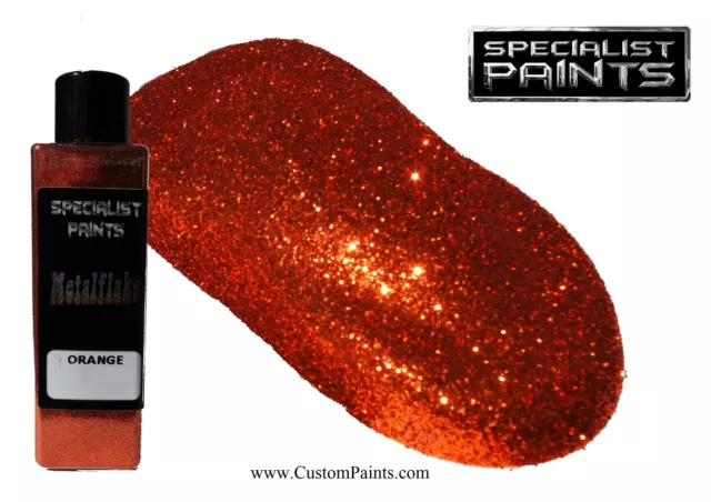 ORANGE Metal Flake 6oz Small - 004 Hex, HOK, Automotive Chopper, plasti dip,