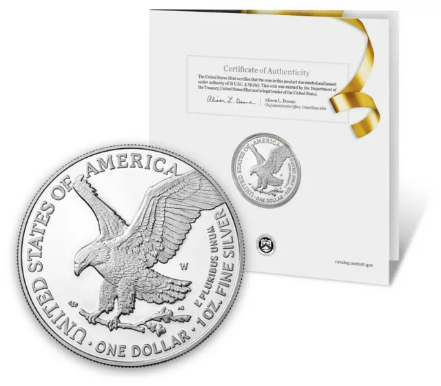 2022 ,W Proof $1 American Silver Eagle Congratulations Set 3