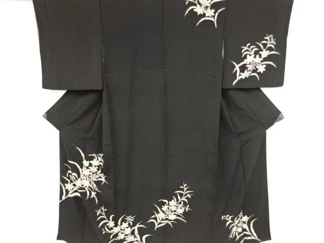 80864# Japanese Kimono / Antique Kimono / Abstract Floral Plants