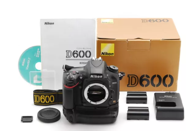 【NEAR MINT in Box】 Nikon D600 24.3 MP Digital SLR Camera Body+MBD-14 From JAPAN