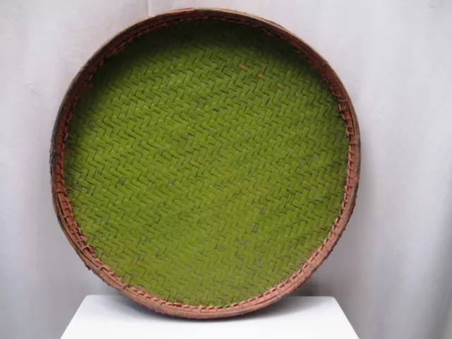 Antique Burmese Basketry Sieve For Rice And Sesame for Kitchen Burma painted " 4