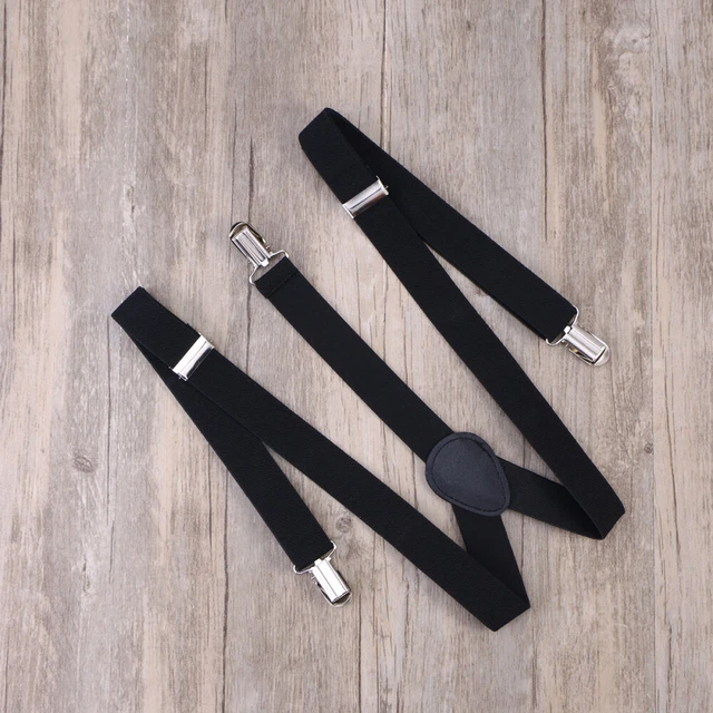 2,5 cm bretelle clip schiena a Y uomo e donna bavaglino uomo corto
