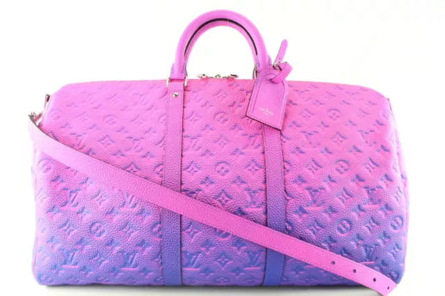 Louis Vuitton Virgil Abloh Blue Vintage Monogram Coated Canvas Everyday LV  Keepall Bandoulière 55 Silver Hardware, 2021 Available For Immediate Sale  At Sotheby's