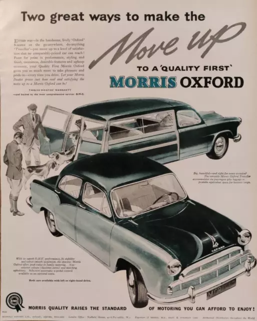 Move Up to a Quality MORRIS OXFORD Print Ad orig