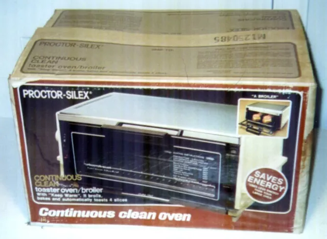 Vintage Proctor Silex OVENMASTER Toaster Oven Broiler TESTED White Retro  Kitchen