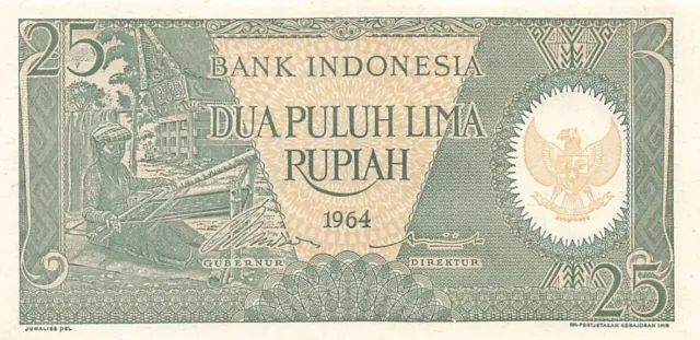 Indonesia - 25 Rupiah - 1964 - Series Pae - Au