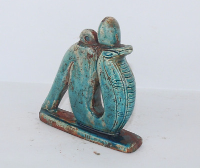 RARO ANTIGUO EGIPCIO ANTIGUO URAEUS COBRA Serpiente Estatua Protector Amuleto