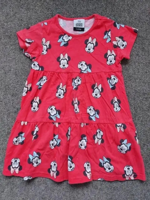 Girls Disney, Minnie Mouse Short Sleeve Dress,  3-4 Years, George