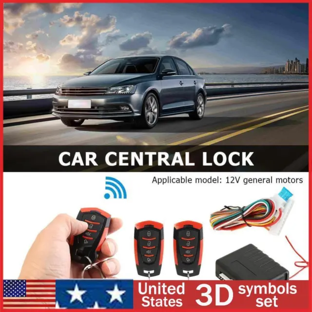 Car Remote Central Door Locking Kit Auto Keyless Entry Alarm System 410/T111
