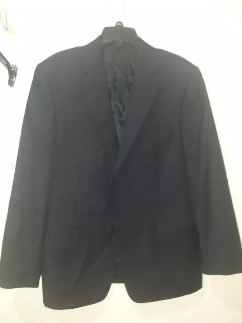 Versace Collection Navy City 2 Button Striped Blazer Size 54 100% Wool